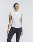 Volley Zip Sleeveless - White Lotus