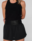 Cross-Court Skirt - Black Beauty